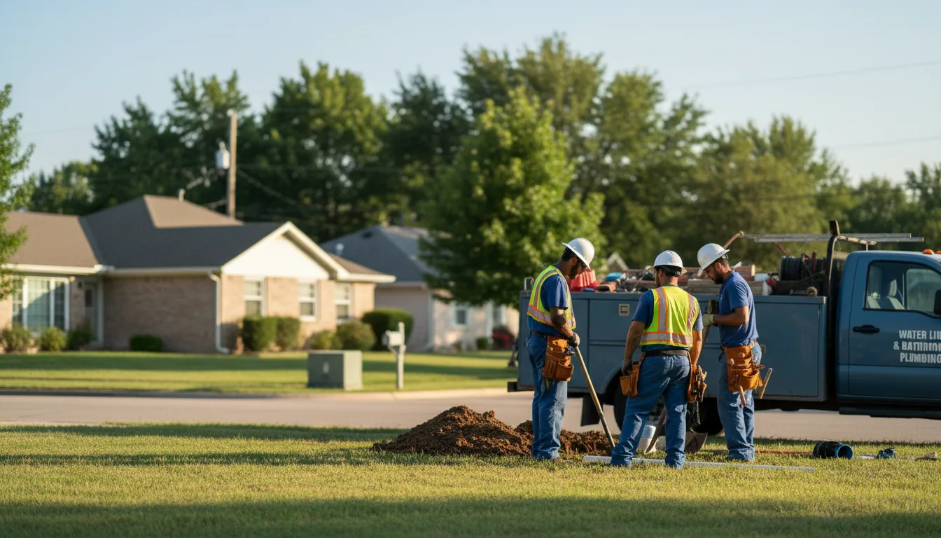 Residential water line and bathroom plumbing service in Wellsville, MO
